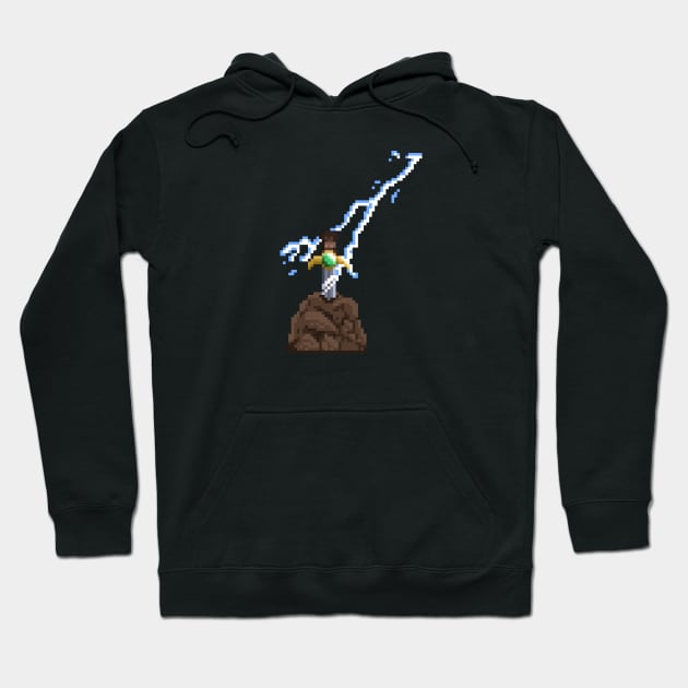 Sword on the stone - Clear Hoodie by PixelCarvel